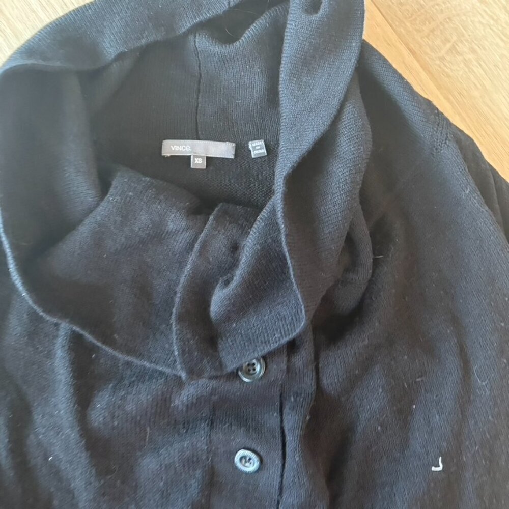 ** Vince cashmere cardigan Black oversized XS - Picture 5 of 9